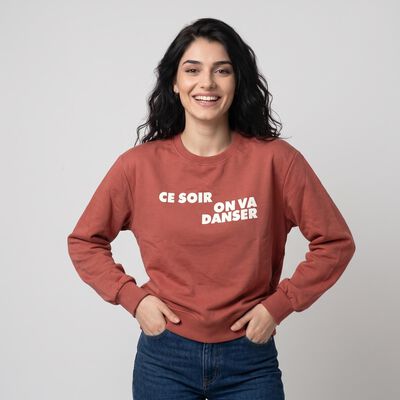 Women Pink Crew Neck Graphic Print Sweatshirt