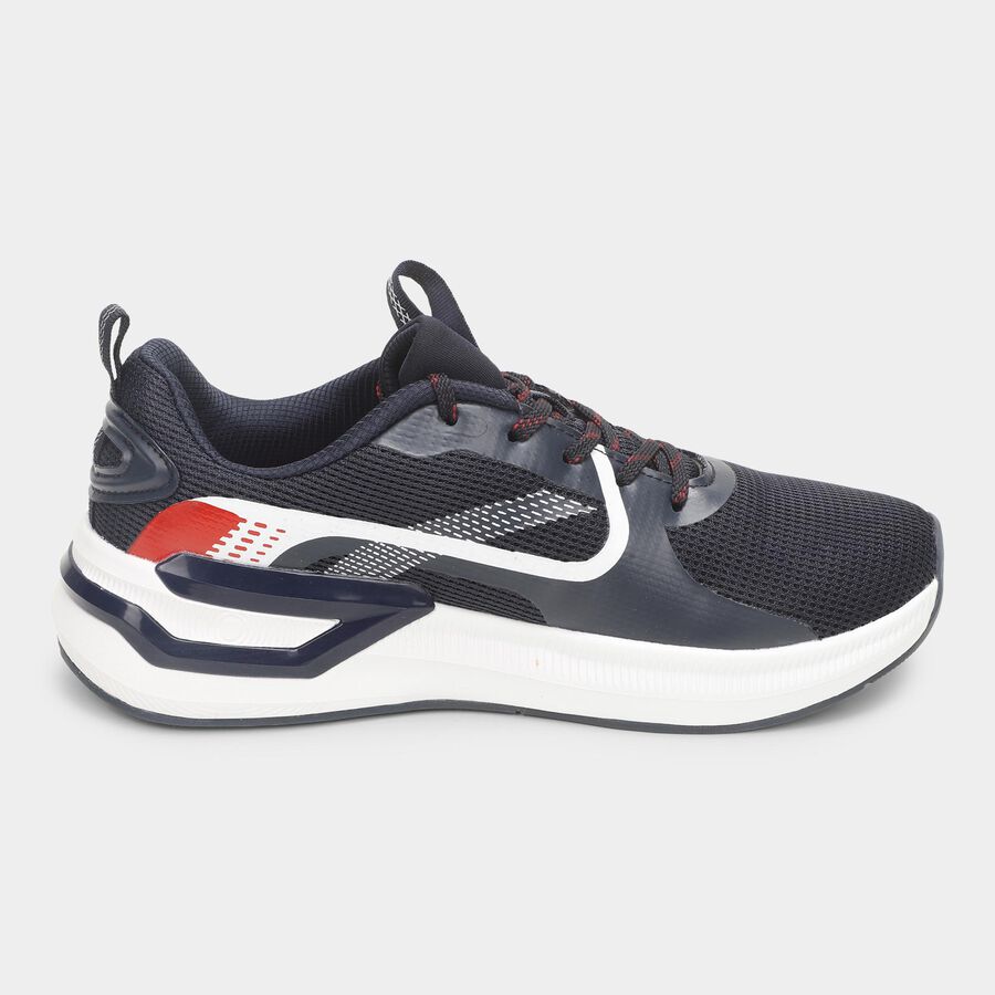 Men's Lace-Up Sports Shoes, नेवी ब्लू, large image number null