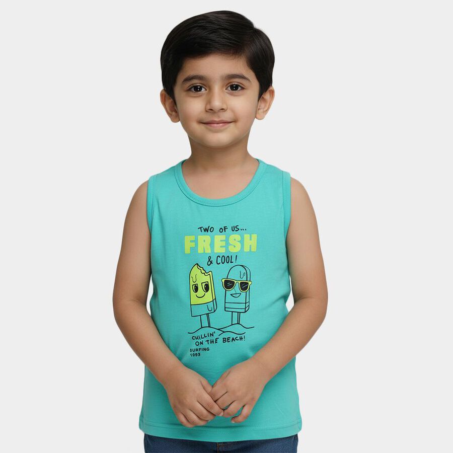 Boys' T-Shirt, हल्का हरा, large