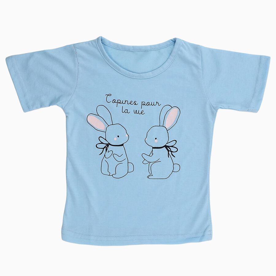 Girls' T-Shirt, हल्का नीला, large image number null