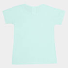 Girls Cotton T-Shirt, Light Green, small image number null