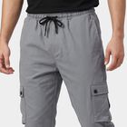 Men's Light Grey Jogger Fit Solid Track Pants, हल्का ग्रे, small