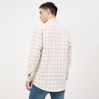 Men's Beige Cotton Spread Collar Casual Shirt, गहरा पीला, small