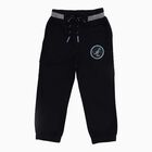 Boys' Cotton Regular Fit Trousers, Navy Blue, small