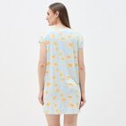 Women's Rich Eggshell White Sleeveless Casual Nighty, हल्का नीला, small