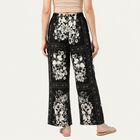 Women's Black Straight Fit Floral Printed Pyjama, काला, small