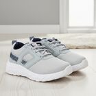 Boys Grey Lace-Up Sneakers, Grey, small