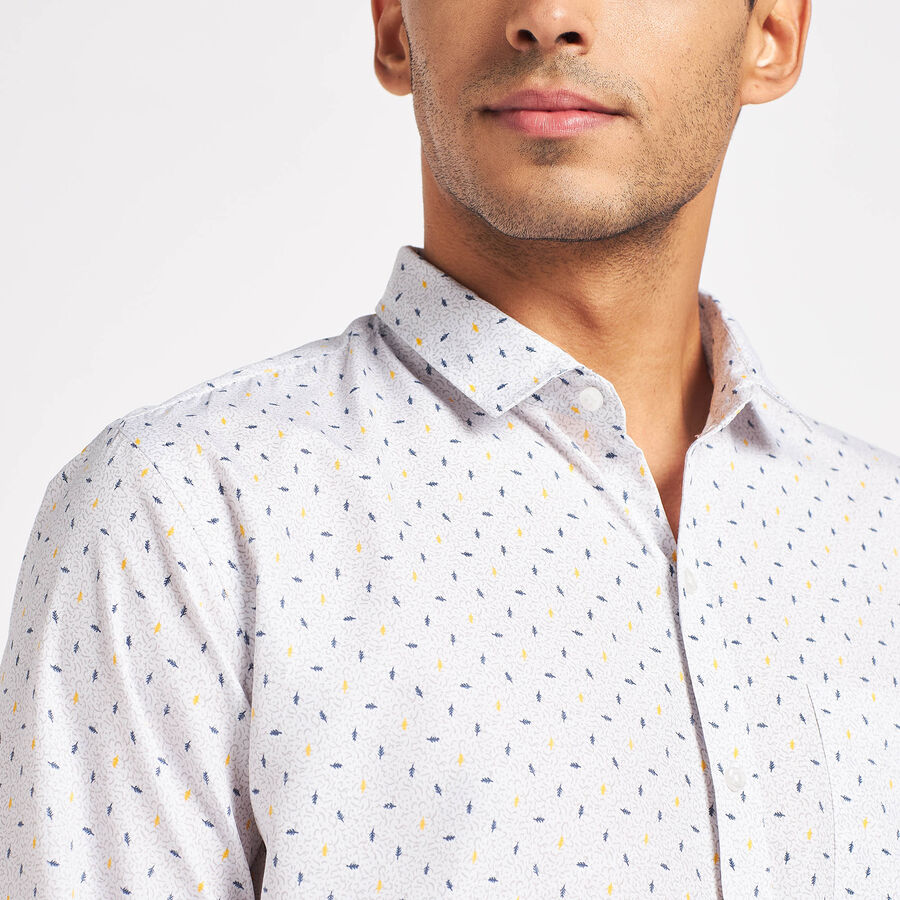 Printed Casual Shirt, Light Grey, large image number null