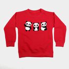 Girls' Fuchsia Crew Neck Pullover Sweatshirt, रानी (फ्यूशिया), small