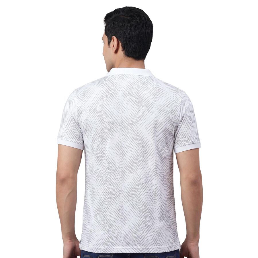 Men's Light Grey Cotton Polo Neck Classic T-Shirt, हल्का ग्रे, large