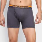 Men's 100% Cotton Trunks , Dark Grey, small