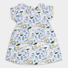 Infant Girls' 100% Cotton Frock , सफ़ेद, small image number null