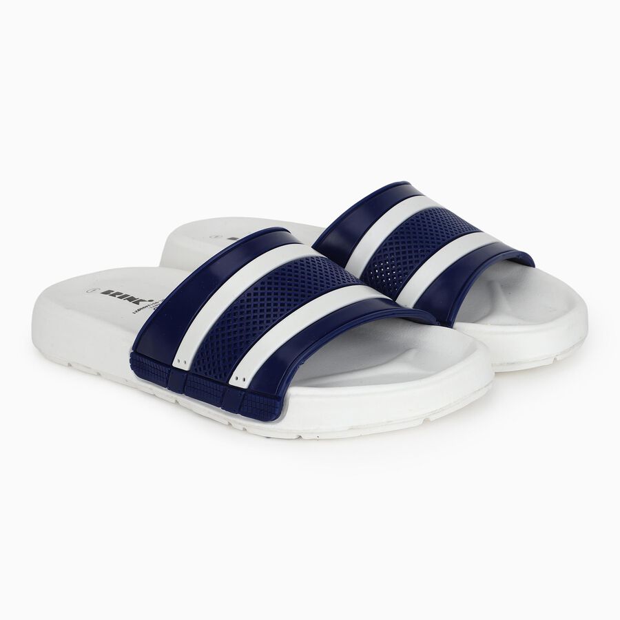 Boys' Slipper, Navy Blue, large image number null