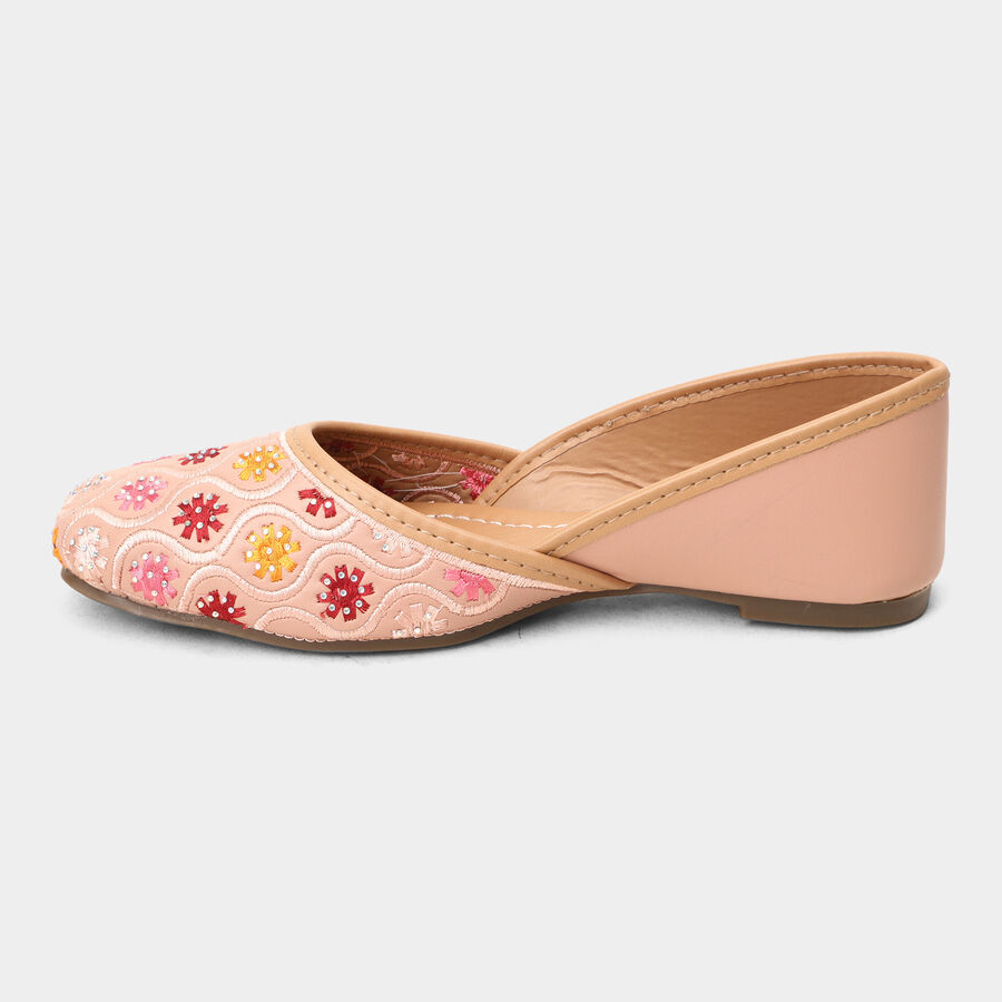 Ladies' Stone Mojari, Peach, large image number null