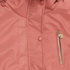 Girls' Muted Dusty Pink High Neck Casual Jacket, Pink, small image number null
