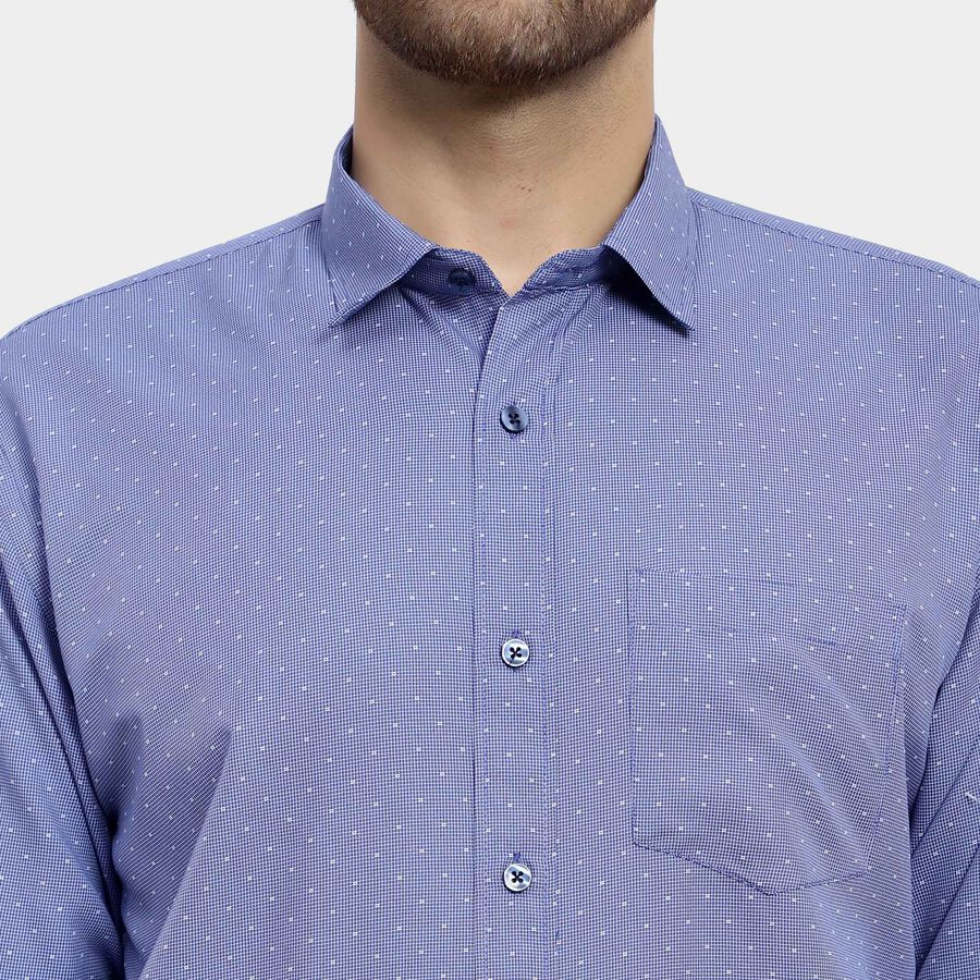 Solid Formal Shirt, Navy Blue, large image number null