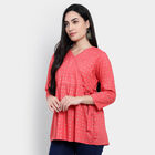All Over Print A Line Kurti, मूँगा (कोरल), small image number null