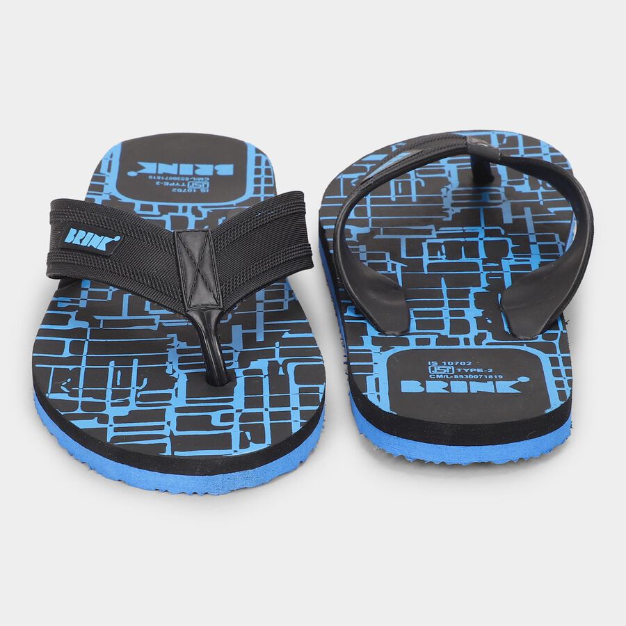 Men's V Strap Slipper, Blue, large image number null