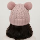 Girls' Winter Cap, हल्का गुलाबी, small image number null