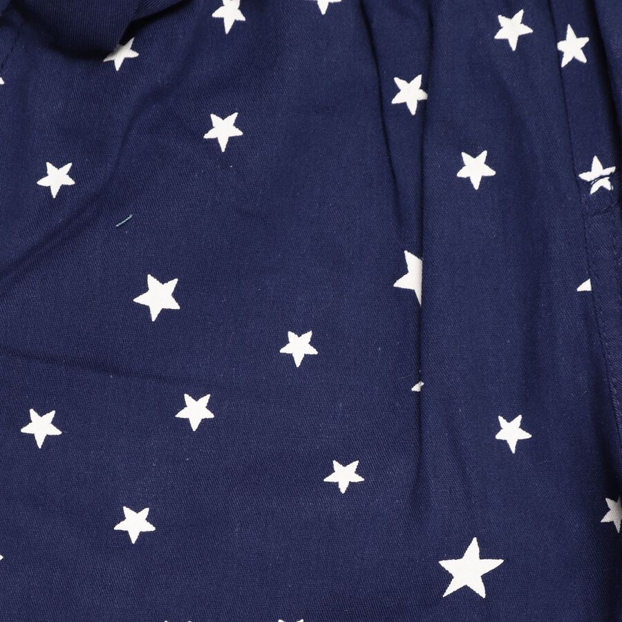 Girl's 100% Cotton Trousers, Navy Blue, large image number null