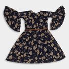 Girls' Dress, Navy Blue, small image number null