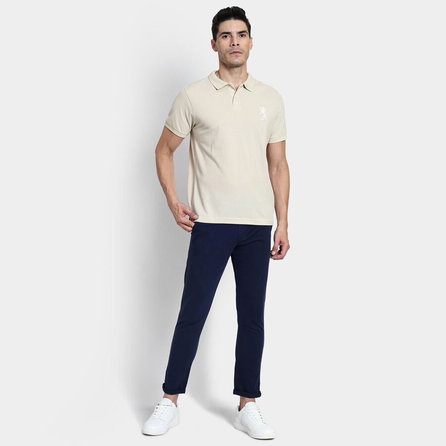 Men's Collared Half Sleeves T-Shirt, एक्रू मिश्रित, large image number null