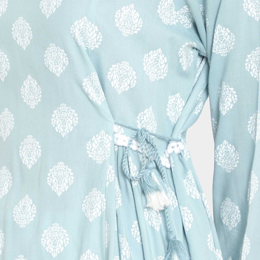 3/4Th Sleeves Straight Kurta, Light Blue, large image number null