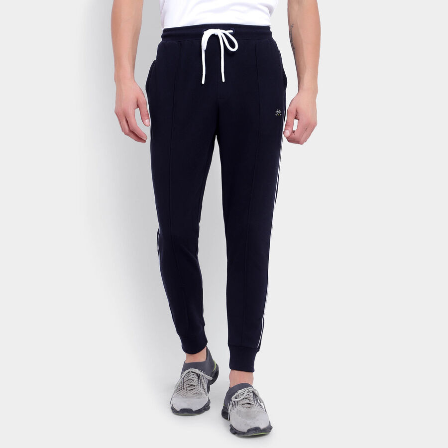 Cut & Sew Track Pants, Navy Blue, large image number null
