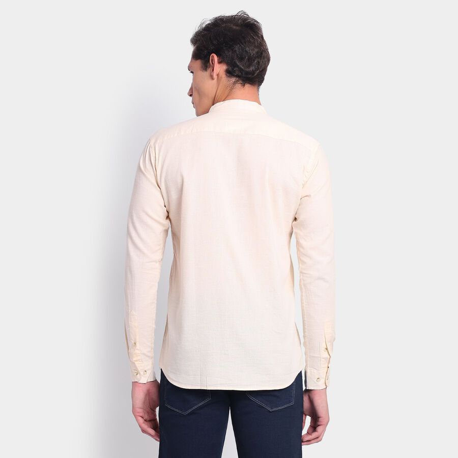 Men's100% Cotton Casual Shirt, Beige, large image number null