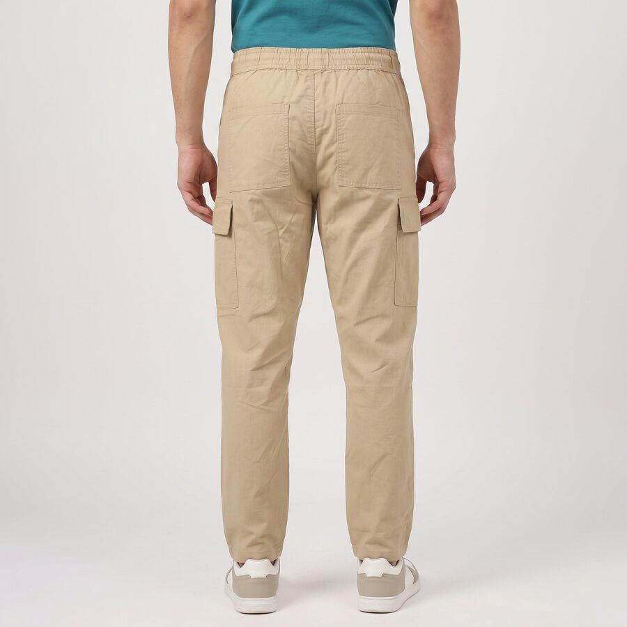 Men's Off White Slim Fit Cargo Trousers, Off White, large