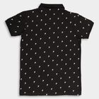 Boys' 100% Cotton Half Sleeves T-Shirt , काला, small image number null