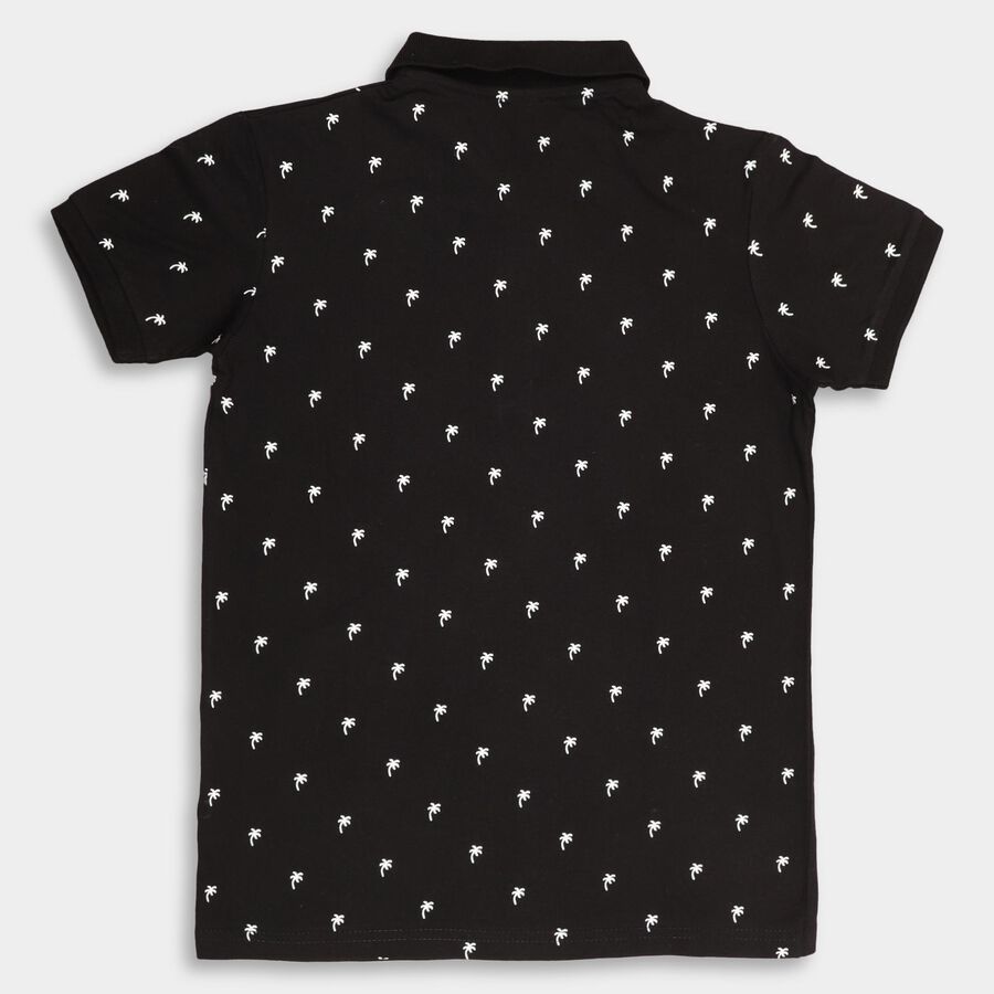 Boys' 100% Cotton Half Sleeves T-Shirt , काला, large image number null