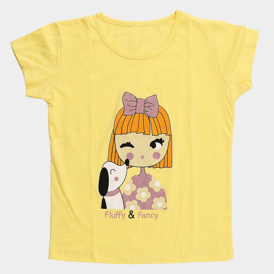 Girls' T-Shirt, Yellow, large