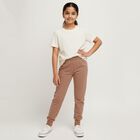 Girls Muted Brown Thermal Lower, Brown, small image number null