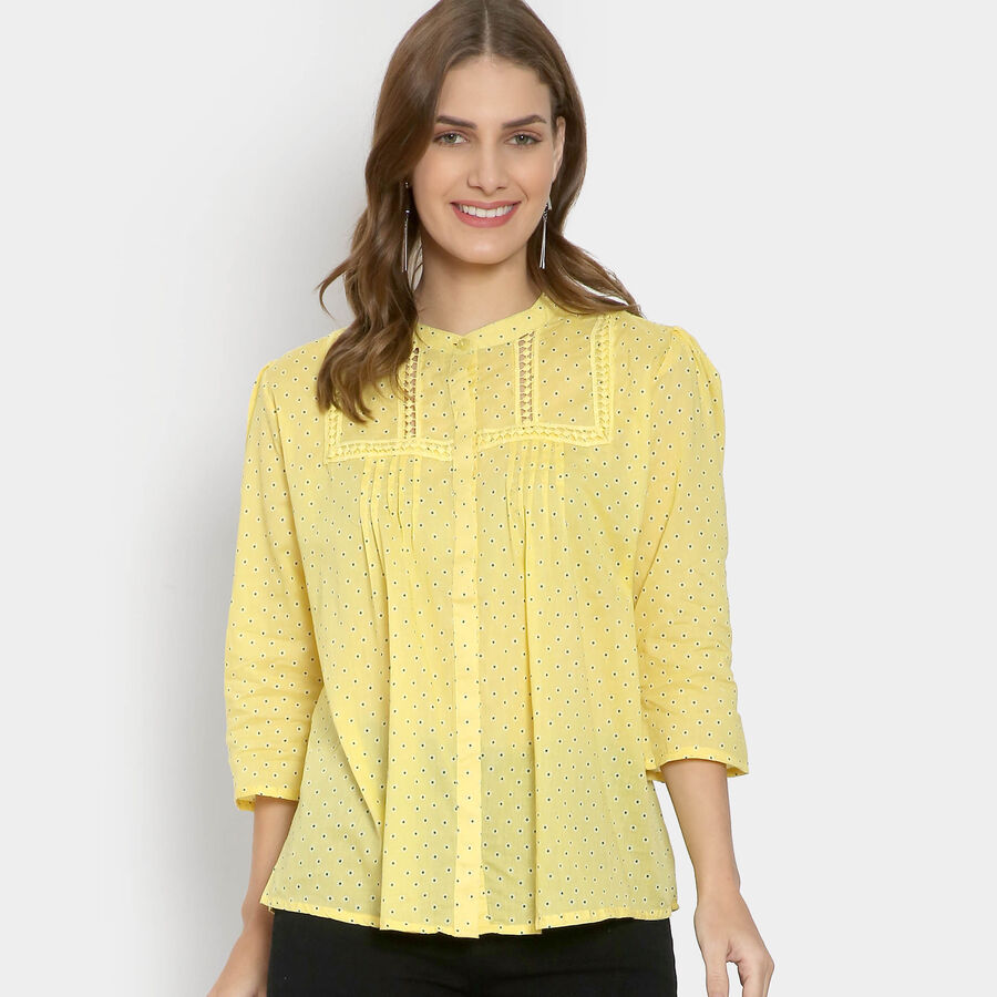 Cotton Shirt, पीला, large image number null