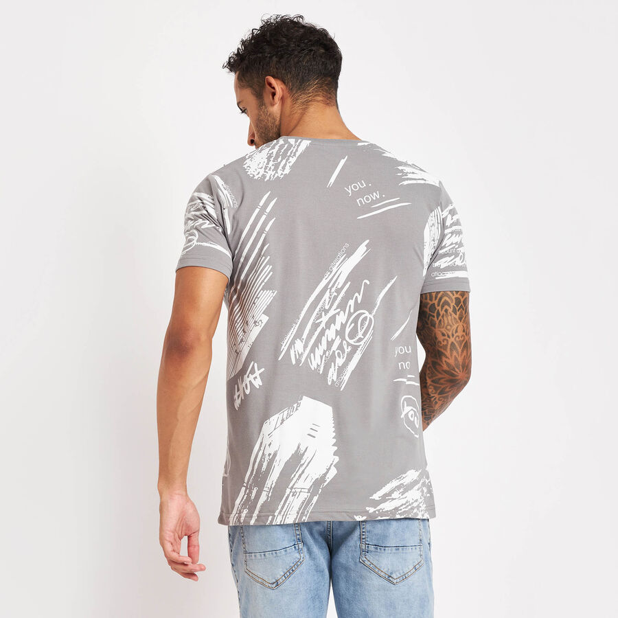 राउंड नेक टी-शर्ट, गहरा ग्रे, large image number null