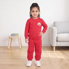 Girls Fuchsia Round Neck Lounge Hipster Set, रानी (फ्यूशिया), small