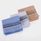 Men's Multi-colored Striped Pack of 3 Handkerchief, हल्का नीला, small