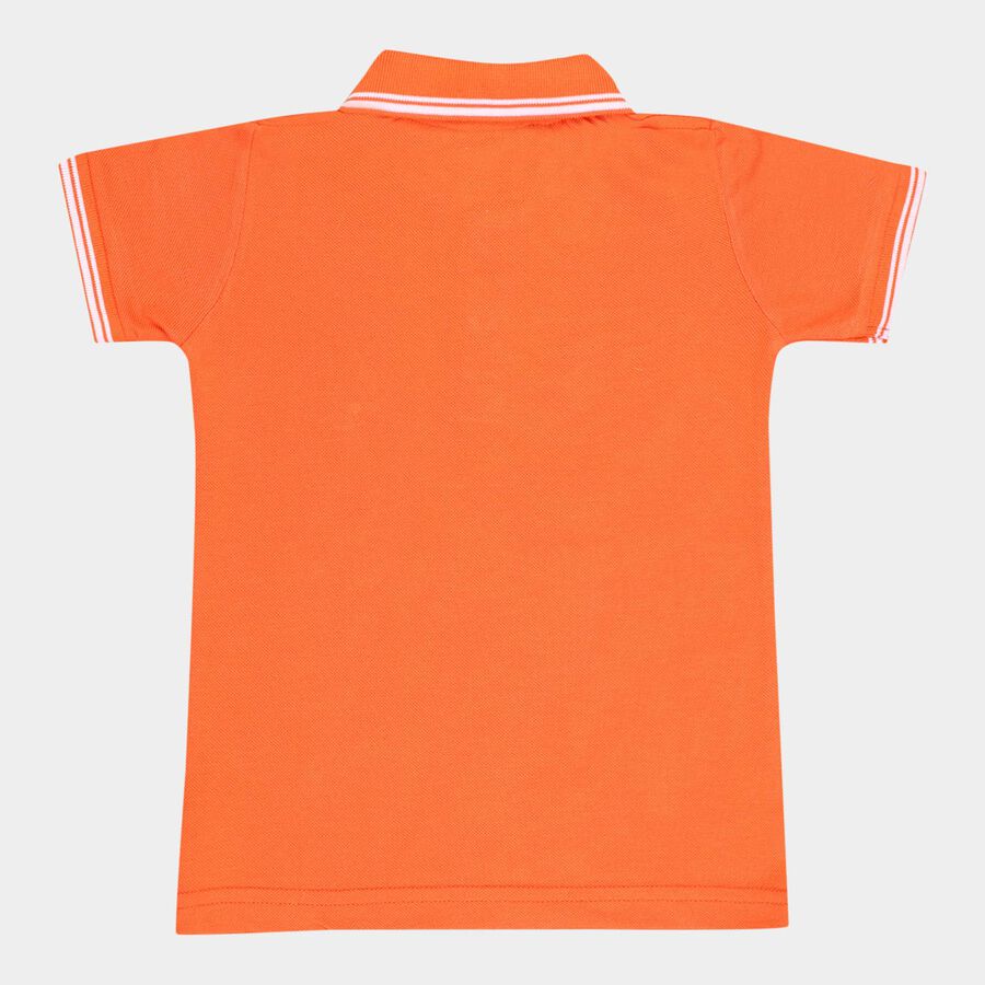 Boys Solid T-Shirt, नारंगी, large image number null