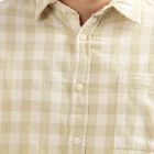 Men's Light Green Cotton Regular Collar Casual Shirt, Light Green, small image number null