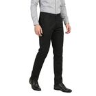 Men's Black Slim Fit Casual Trousers, Black, small