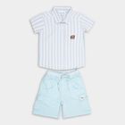 Boys' 100% Cotton Woven Baba Suit, Light Blue, small image number null