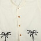 Boys White Camp Collar Casual Shirt, White, small