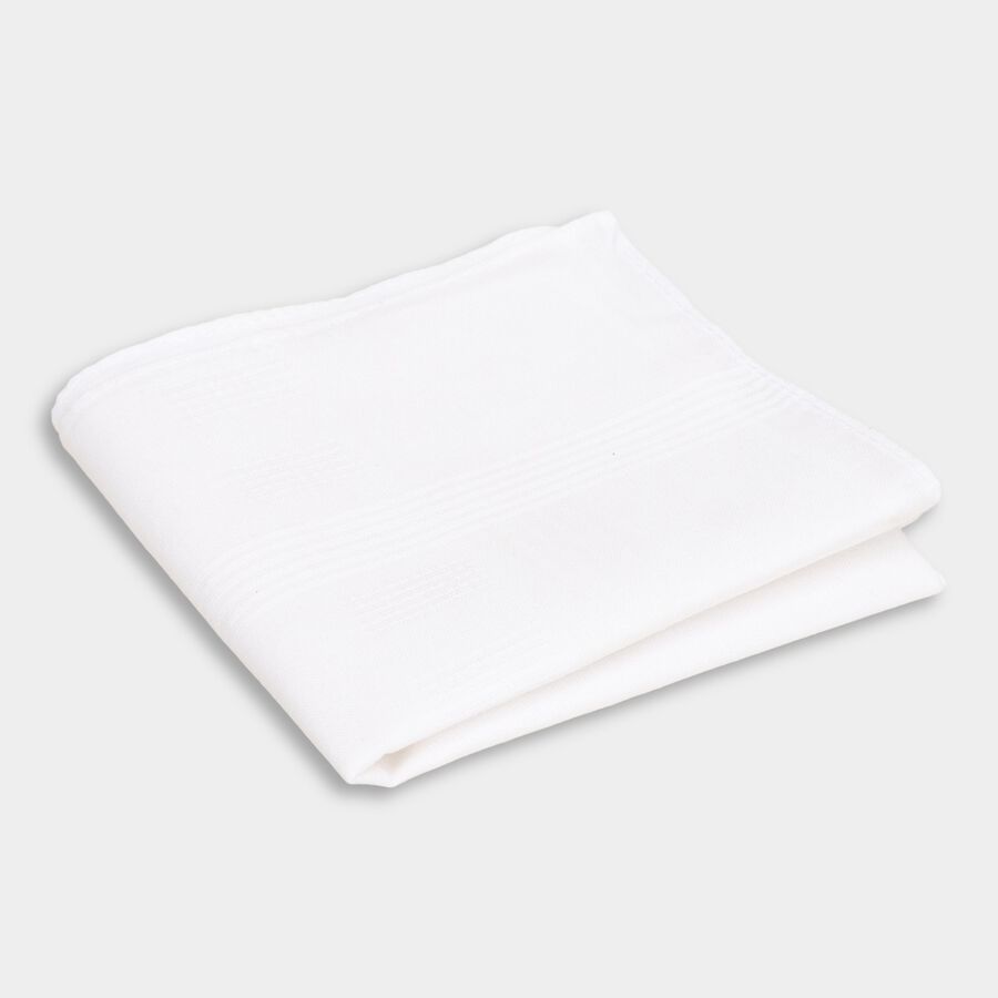 Men's Cotton Hanky, White, large
