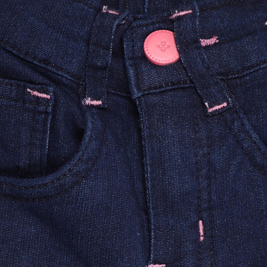 Girls' Jeans, गहरा नीला, large image number null