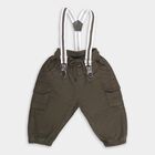 Infants' Dark Olive Green Jogger Fit Ribbed Waist Trousers, Olive, small