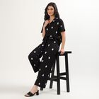 Women's Black Printed Co-ord Set, Black, small