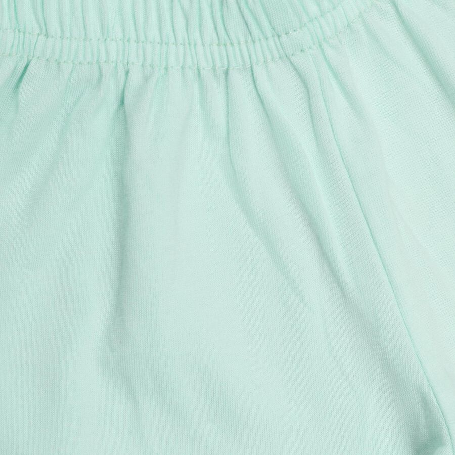 Infants' Light Pink Cotton Sleeveless Top and Mint Green Shorts Set, Light Pink, large image number null
