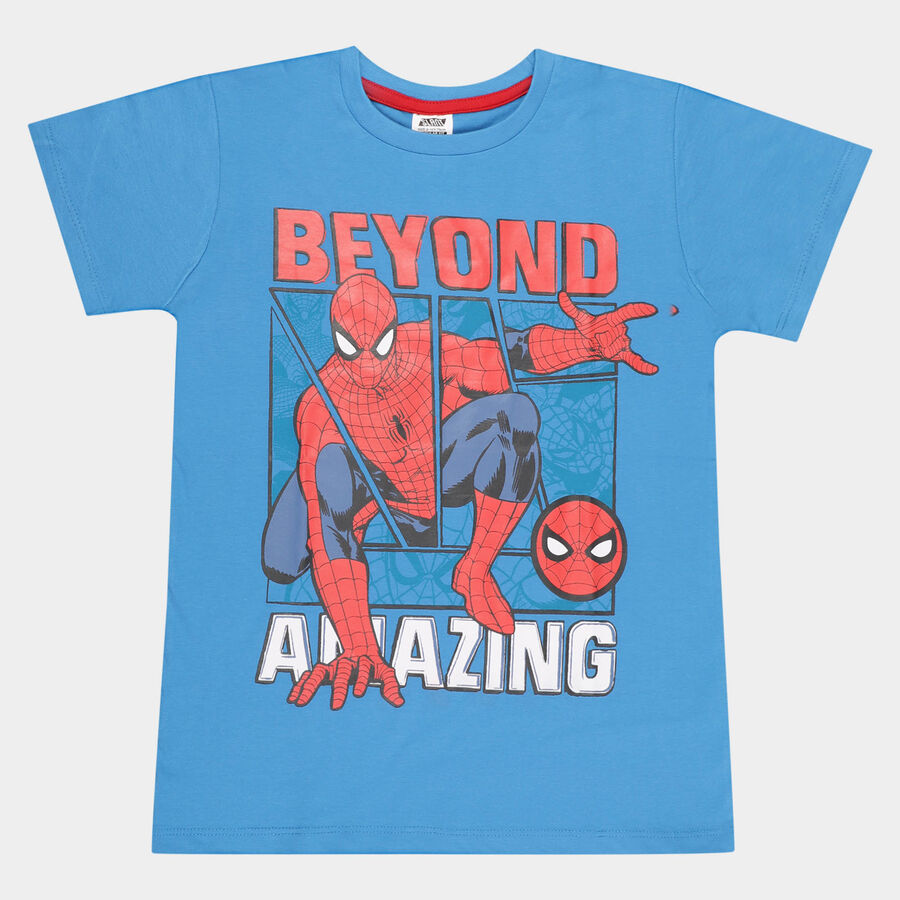 Boys Cotton T-Shirt, Mid Blue, large image number null