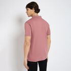 Men's 100% Cotton Collared Half Sleeves T-Shirt , Coral, small